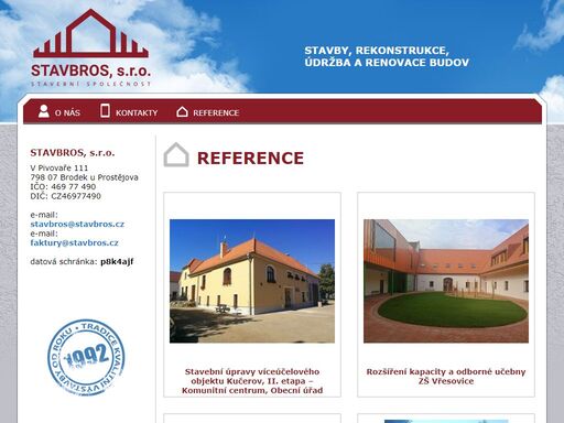 stavbros s.r.o. stavební společnost - stavby, rekonstrukce, údržba a renovace budov