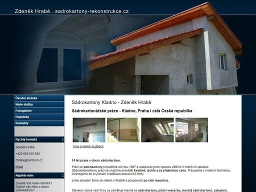 sádrokartony kladno, praha. sádrokartonářské práce zdeněk hrabě.