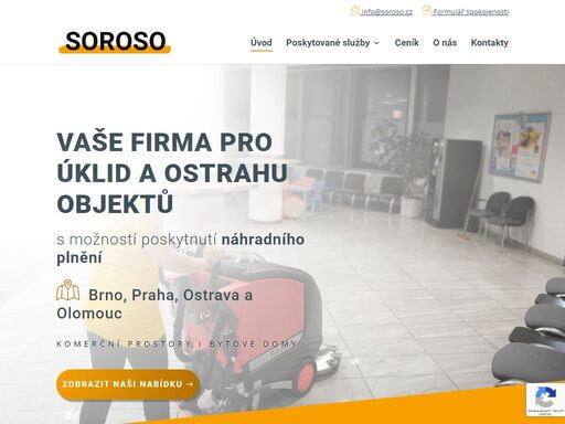 nabízíme vám komplexní úklid kanceláří, firem, administrativních budov, budov státní správy a komerčních prostor v regionech brno, praha, ostrava a olomouc.