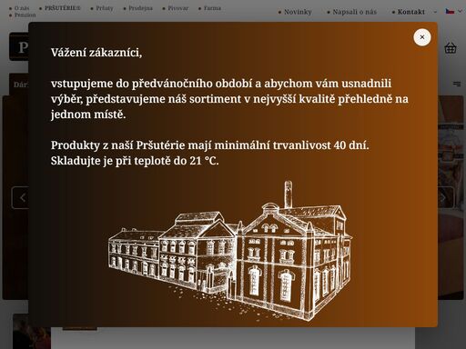 jsme ryze českou pršuterií z litoměřicka, využívající ověřené postupy a proces výroby. ochutnejte naše vepřové, hovězí či kachní pršuto.