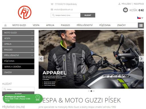 specializovaný obchod vespa & moto guzzi 