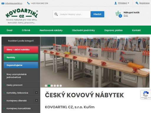 kovoartikl cz, s.r.o. kuřim - kovoartikl - dílenský nábytek
