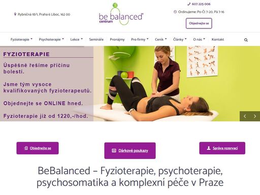 centrum komplexní fyzioterapie a psychoterapie. léčíme bolesti zad, výhřezy ploténky, chronické obtíže, psychické obtíže. kvalifikovaný tým.