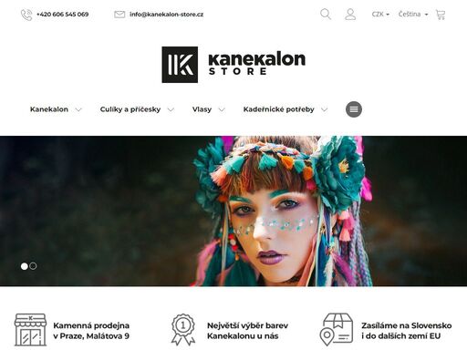 prodej 100% kanekalonu, syntetických vlasů, pravých vlasů, příčesků, kadeřnických potřeb a pomůcek na prodlužování vlasů, balzámů na rty hurraw a barev na vlasy crazy color a lunar tides.