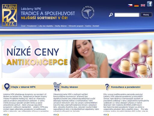 moderní koncept lékárny wpk nabízí pacientovi výdej léků na recept, ale i široký výběr z volného prodeje, kde se díky rozdělení do sortimentálních skupin rychle zorientujete. samozřejmostí je i poradenství našeho kvalifikovaného personálu