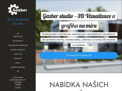 profesionální interiérové, exteriérové a produktové vizualizace, marketingové bannery, animace a tvorba 3d modelů na zakázku