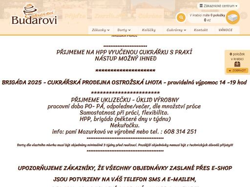 cukrarstvi budarovi - ostrozska lhota, uherske hradiste