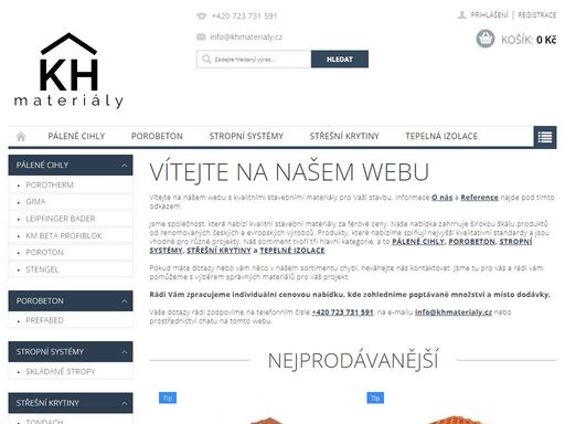 stavební materiály od renomovaných výrobců za výhodné ceny s rychlým dodáním. individuální přístup a cenová nabídka s dodávkou až na stavbu.