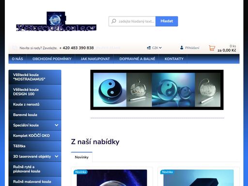 vše krásné a kulaté ze skla a nerostů v dárkovém provedení bez kompromisu.