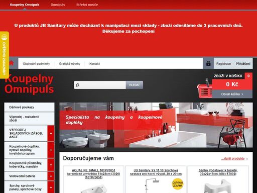 jsme specialisté na koupelnové doplňky a kompletní vybavení koupelen. vodovodní baterie, koupelnové předložky, wc sedátka a další sortiment.