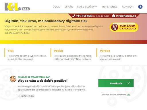 zaměřujeme se na digitální tisk, ofsetový tisk a sítotisk. ?? realizujeme zakázky s využitím velkonákladového i malonákladového tisku. ?? více o nás na kplusl.cz. rádi pro vás cokoliv potiskneme.