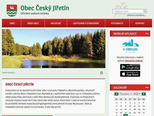 oficiální stránky obce český jiřetín