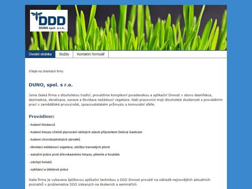 www.duno.cz - homepage