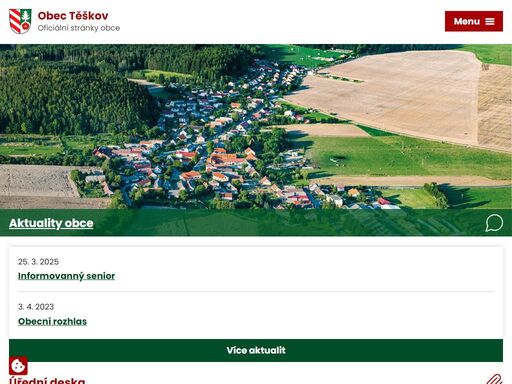 obec těškov se nachází v plzeňském kraji v blízkosti města rokycany.