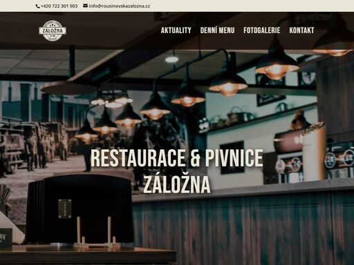 restaurace a pivnice záložna v rousínově u vyškova nabízí denní menu, možnost posedět s přáteli u plzeňského piva nebo prostory pro oslavu důležitých událostí.