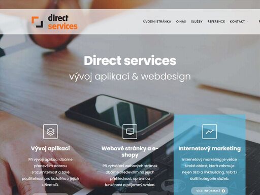 vývoj webových i mobilních aplikací, webdesign a seo optimalizace. direct-services s.r.o. nabízí vývoj aplikací, webdesign, seo optimalizaci a další.