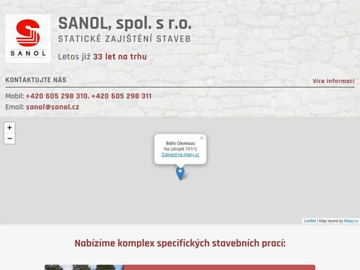 specialista na statické zajištění staveb. výsledkem naší profesionální činnosti je na 900 úspěšně sanovaných objektů a stovky spokojených zákazníků.