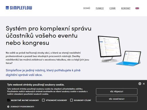 simpleflow je jediný nástroj, který potřebujete k plně digitální správě účastníků vaší akce.