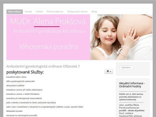 preventivní péče, léčba gynekologických onemocnění,public $metadesc = 