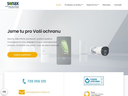 montáže alarmů jablotron a zabezpečovacích systémů do bytů, domů i rozsáhlých firemních objektů.