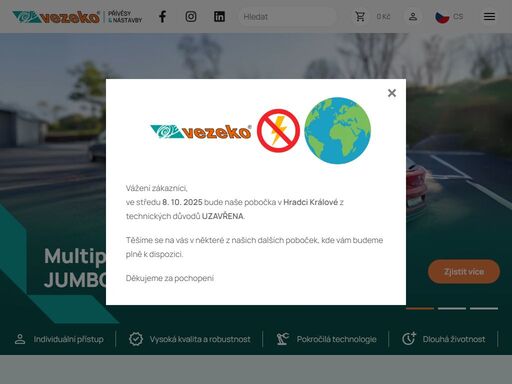 prodej přívěsů, přívěsných vozíků a automobilových nástaveb - vyberte si z naší široké nabídky.