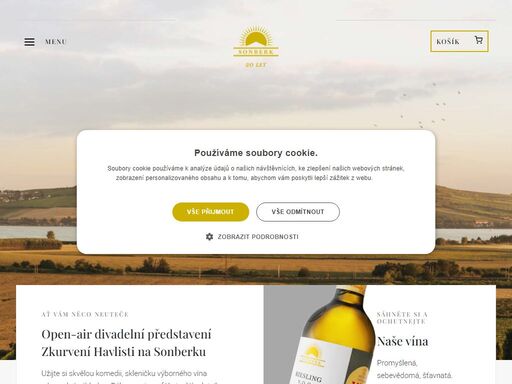  sonberk, vinařství s jedním z nejhezčích výhledů na moravě, kde se tvoří charakteristická vína, která se výborně hodí k jídlu i k jakékoliv akci.