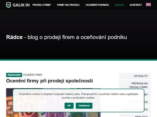 pomáháme majitelům výhodně prodat firmu. provedeme vás prodejem firmy od ocenění firmy přes nalezení nejlepšího investora po úspěšné dokončení prodeje.