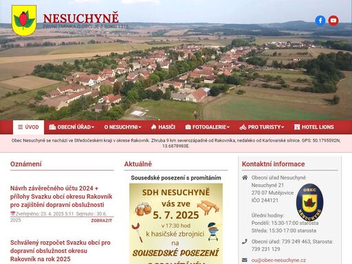 první zmínka o obci je z roku 1316