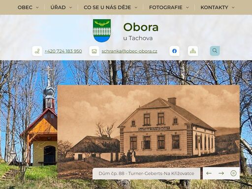 oficiální stránky obce obora