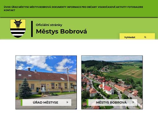 oficiální webové stránky městyse bobrová