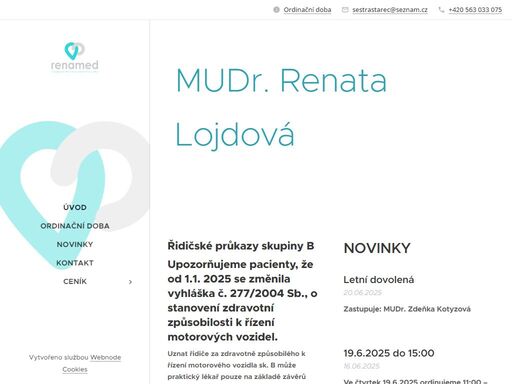 upozorňujeme pacienty, že od 1.1. 2025 se změnila vyhláška č. 277/2004 sb., o stanovení zdravotní způsobilosti k řízení motorových vozidel.