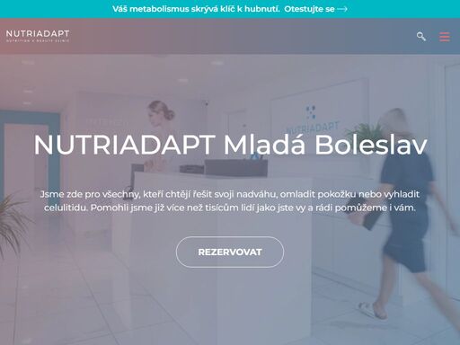 <p>nutriadapt weight management clinic mladá boleslav</p>
<p>zveme vás do naší poradny, ve které vás seznámíme s účinnou cestou k vysněné hmotnosti.</p>
<p>představíme vám nejpokročilejší výživový systém zaměřený na řízení hmotnosti člověka. na základě biochemického screeningu tento systém přináší nejlepší cestu k vysněné hmotnosti pomocí výživového plánu, který zohledňuje individuální potřeby jako jsou chuťové preference, věk, pohlaví, možnosti stravování, pohyb a další.</p>
<p>na základě elementární, metabolické a dalších diagnostik a vyšetření pro vás umíme vybrat ten nejvhodnější výživový směr, připravíme vám společně s osobním výživovým plánem také podrobnou <strong>kuchařku na míru nutriadapt s gramážovými recepty</strong> a hlavně o vás budeme pečovat tak, abyste na své cestě nebyli sami a svých váhových cílů dosáhli co nejpříjemnějším způsobem a bez jakéhokoliv trápení, které zpravidla běžné “zaručené diety” provázejí.</p>
<p><strong>na konci naší spolupráce už budete vědět, jak se stravovat, abyste byli po ukončení programu schopni se vyznat v potravinách i ve vlastním těle, v budoucnu již shozená kila nenabrali zpět, a dokázali tak svoji hmotnost kontrolovat a udržovat trvale.</strong></p>
<p>neváhejte a vyplňte formulář níže už dnes. my vám co nejdříve zatelefonujeme a domluvíme společně termín návštěvy, který vám bude vyhovovat.</p>
<p>těšíme se na vás!</p>