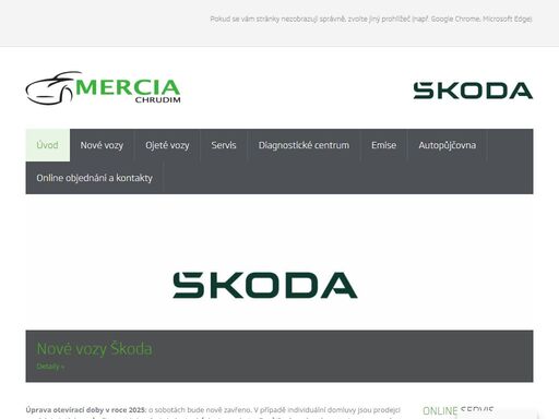 autorizovaný prodej a servis škoda auto, nové a ojeté vozy škoda, aktuální prodejní akce a servisní služby, náhradní díly, emise, pneuservis, autolakovna