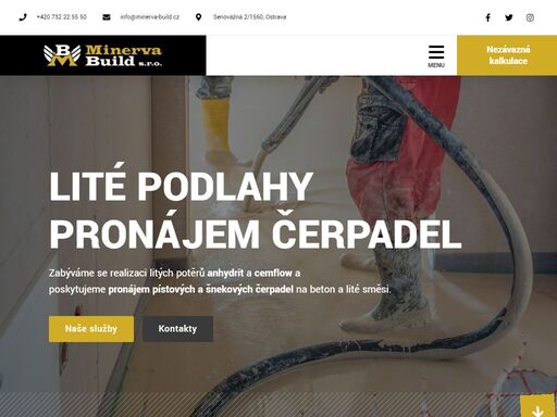 specialisté na realizaci litých anhydritových a cementových potěrů v interiéru a leštěných betonových nebo drátkobetonových podlah v průmyslových objektech a garážích.