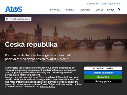 atos česká republika nabízí řešení, služby a poradenství v oblastech digital workplace, cloud, ai, security a infrasctructure a další