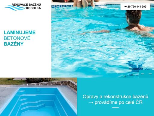renovace a opravy laminátových, plastových a betonových bazénů bazénů po celé čr