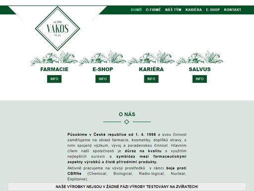 farmaceutická výroba a akreditované