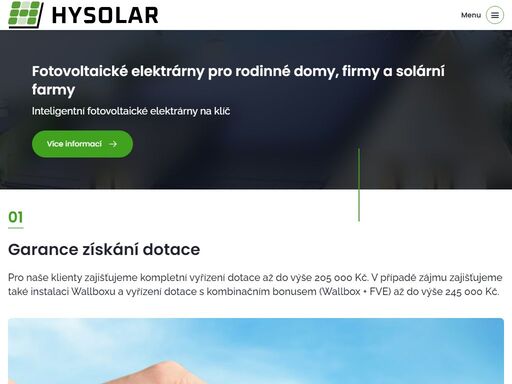 inteligentní fotovoltaické elektrárny pro rodinné domy, firmy a solární farmy na klíč. unikátní technické řešení. garance získání dotace na fotovoltaiku.