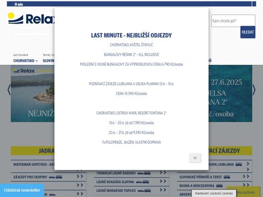 dovolená pro všechny – největší výběr na jadranu, dovolená na míru, moře, termály, relax... chorvatsko, slovinsko, bosna a hercegovina, černá hora.... zavolejte nám pro nejlepší nabídku 604 227 789.