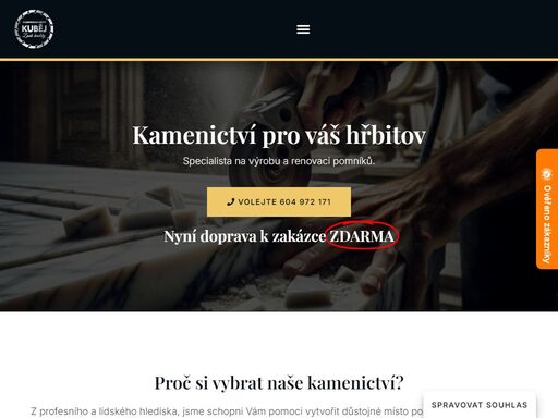 provádíme kamenické práce, specializujeme se především na hřbitovní architekturu. vyrábíme a renovujeme pomníky a náhrobky. kamenictví s garancí kvality.