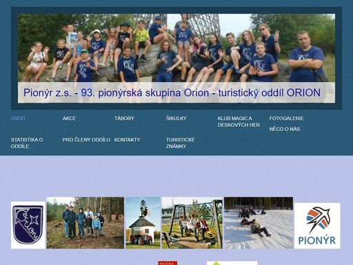 informace o turistickém oddíle orion, praha-černý most