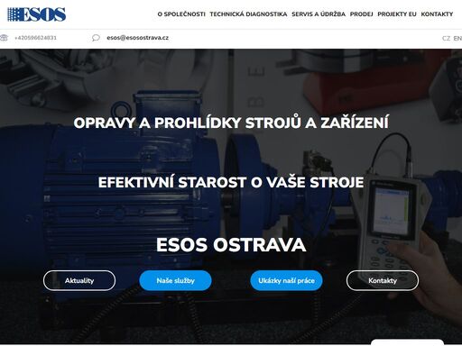 opravy a servis strojů a zařízení. základní filosofie firmy esos je totální spolehlivost strojů a zařízení.