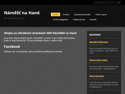 sbor dobrovolných hasičů náměšť na hané.