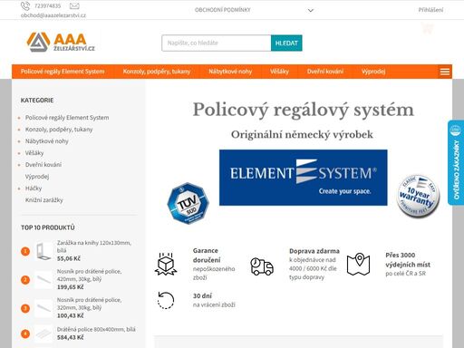 nabízíme originální nástěnný regálový systém od firmy element system gmbh. dále v naší nabídce naleznete praktické doplňky jako věšáky, háčky, konzoly. dále nabízíme kvalitní dílenské nářadí pro kutily a truhláře.