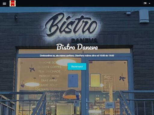 bistro daneva - vítejte u nás v bistro daneva , které se nachází v krásném městě v horních počernicích .; mít malé bistro, kde se budou nabízet kvalitní snídaně, obědy i svačinky, byl můj sen od dětství. ne vše, ale člověk může mít hned, a tak trvalo skoro 20 let, než jsem si tento sen začala plnit. o něco starší, ale také zralejší, s jasným pocitem, že teď je ten správný čas.; ?v našem bistru nabízíme jídlo od snídaní přes obědy až po odpolední svačinky. rády experimentujeme v různých kombinacích chutí, které pak nadšeně převádíme v realitu.; ?specialitou jsou například francouzské quiche v nepřeberném množství kombinací, které podráždí chuťové kanálky snad každému. ze sladkého můžete ochutnat denně čerstvé dezerty, koláče, a vesele barevné a na jazyku se rozplývající makronky. jasnou zásadou jsou kvalitní a čerstvé suroviny. vychutnejte si k jídlu chutné nápoje v našem pohodlném prostředí. symfonie chutí inspirovaná: evropskou kuchyní: naše nabídka s sebou a rozvozu vám umožní vychutnat si naše jídla z pohodlí vašeho domova. při stolování v našem podniku můžete využít venkovní služby, klimatizaci a bezplatné wi-fi. zajišťujeme akce, pro více informací nás neváhejte kontaktovat. domácí mazlíčci jsou v našem zařízení také srdečně vítáni. svůj účet můžete uhradit v hotovosti, ticket restaurant® a debetní kartou. rezervujte si svůj stůl a kontaktujte nás ještě dnes!
