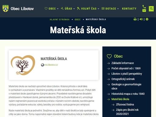 mateřská škola se nachází uprostřed obce libotov. krásná příroda v okolí láká k vycházkám a poznávání.  - obec libotov