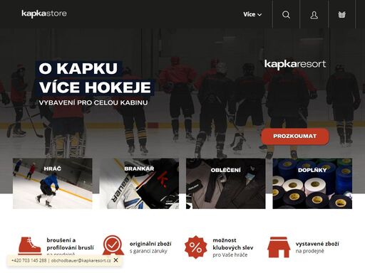 hokejový obchod s kamennou prodejnou. kapka store, který se nachází ve vestibulu u ledové plochy v kapka resortu je nyní
nově i v on-line prostředí jako e-shop. naleznete zde kompletní nabídku hokejové 
výstroje pro hráče všech kategorií. kamenný obchod má standardní otevírací dobu ale
může být rozšířena dle zápasů…