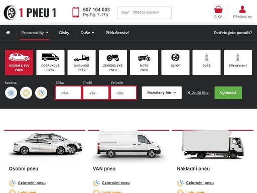 patříme mezi přední internetové obchody s pneumatikami veškerého segmentu. disponujeme smluvními pobočkami pneuservisu pro osobní, nákladní, agro.  více než 100 000 pneumatik skladem.
