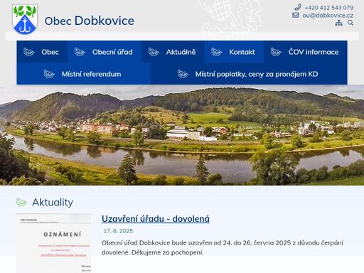oficiální stránky obce dobkovice
