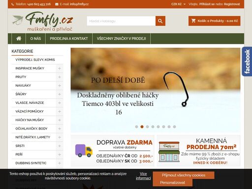 široká nabídka vázacího materiálu na muškaření a k kvalitní výrobě mušky na rybaření - 